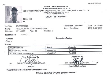 drug test result validity period philippines|BOARD REGULATION NO. 2 .